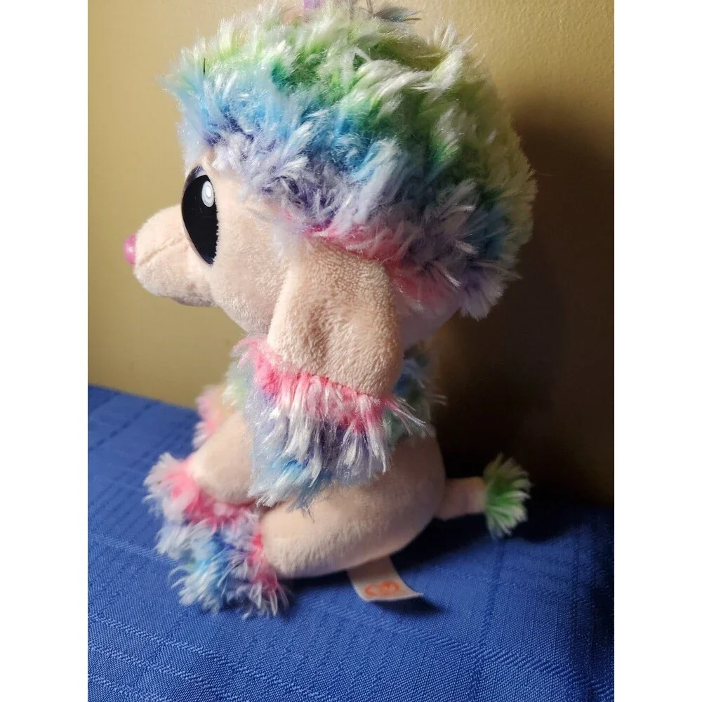 2017 TY Beanie Baby Rainbow Poodle Puppy Plush 6in Stuffed Animal Toy - Picture 2 of 10